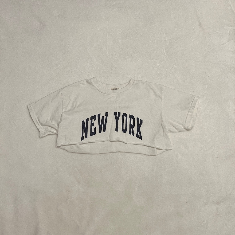 brandy melville graphic cropped tee